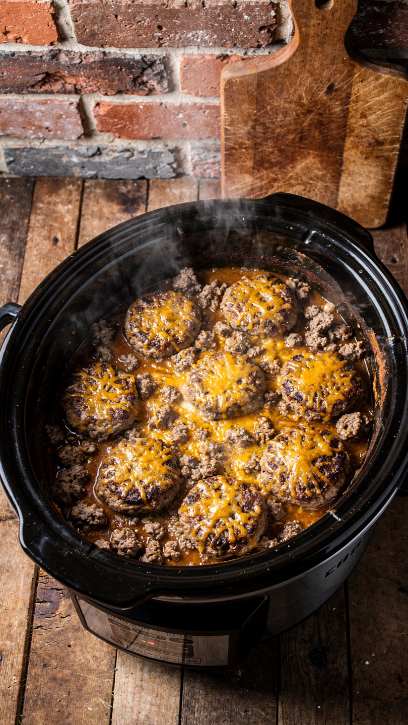 Cheesy Hamburger Crockpot Soup