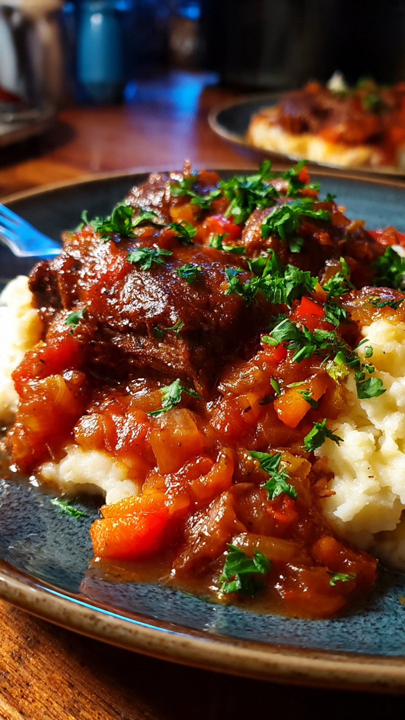 Crockpot Swiss Steak with Tomato Gravy