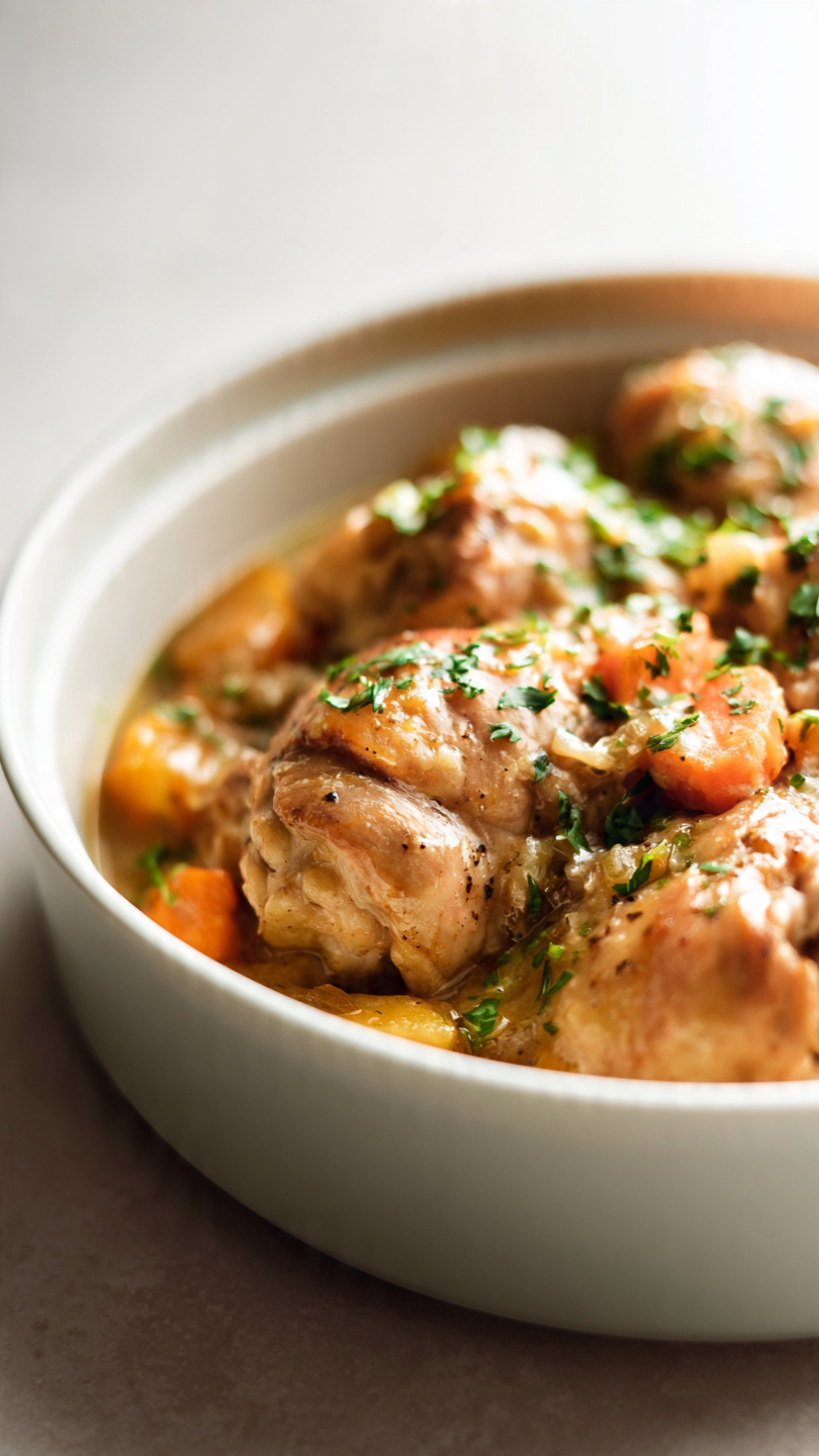 Creamy Crockpot Chicken Thighs (Slow Cooker Sour Cream Chicken)