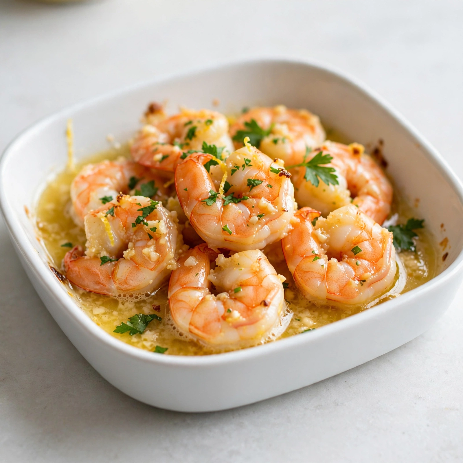 Baked Shrimp with Garlic Lemon Butter Sauce
