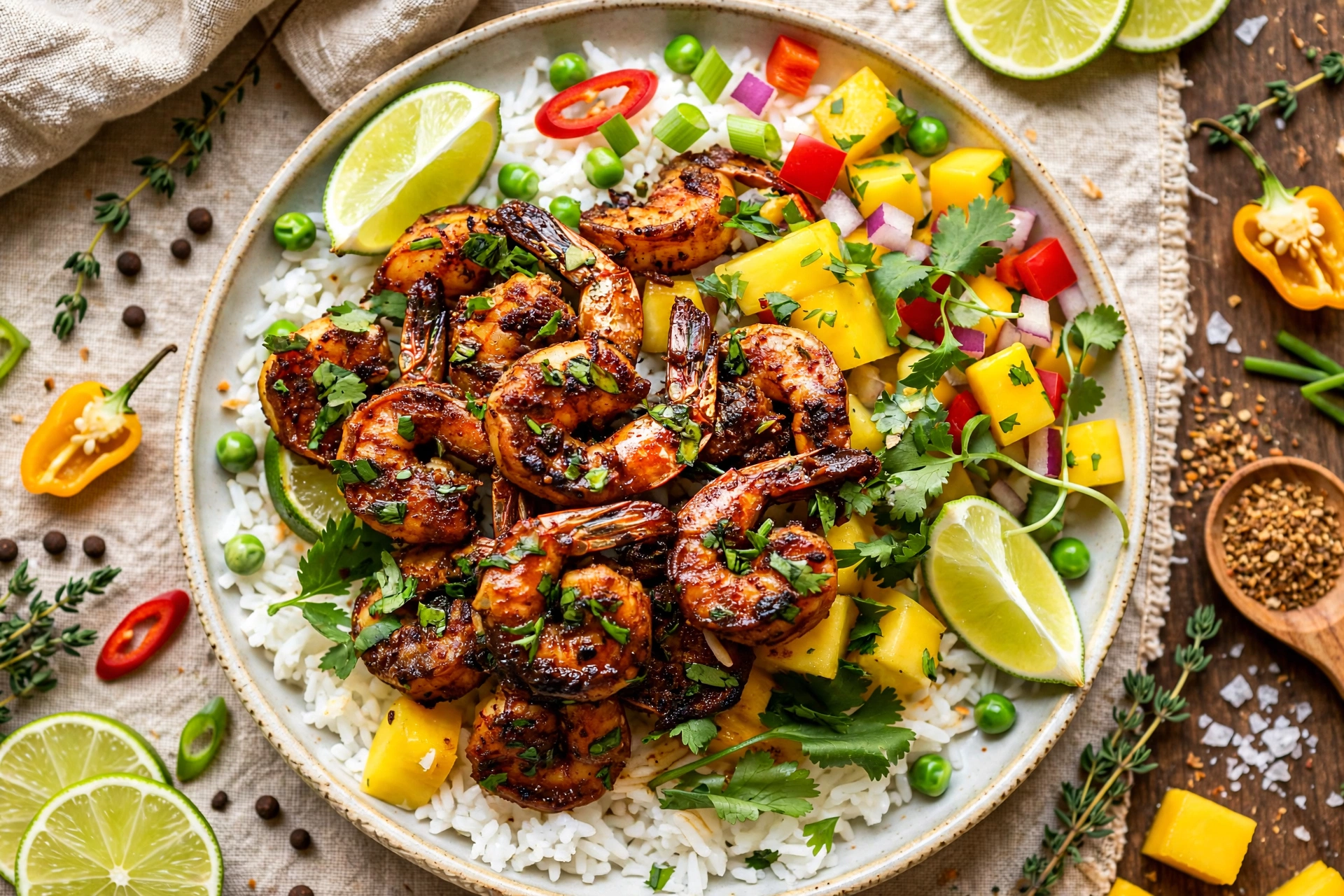 Jerk Shrimp with Mango Salsa