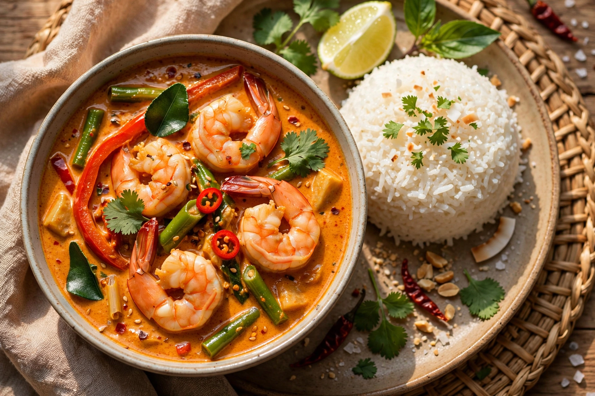 Thai Shrimp Curry with Coconut Rice